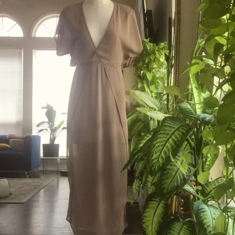 Taupe Beach Maxi Cover Up